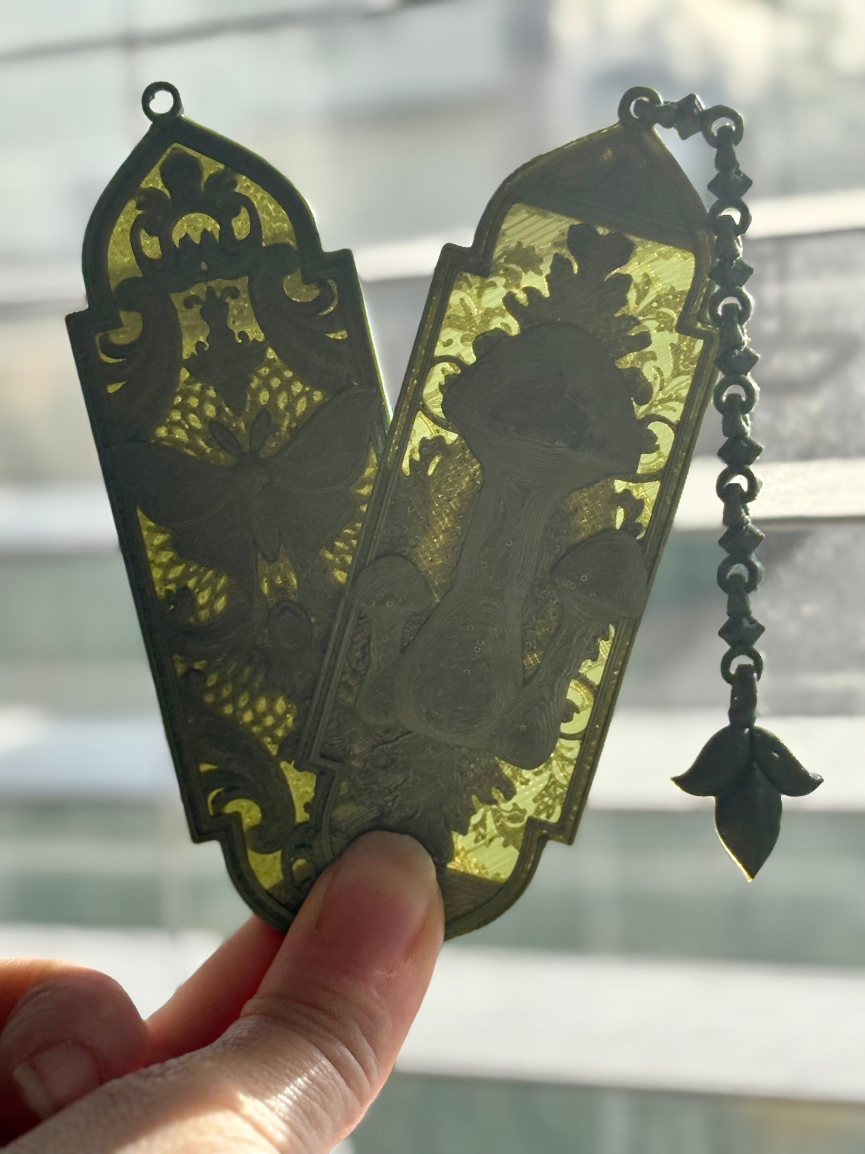 Enchanted Bookmarks: Moth, Mushroom & Raven