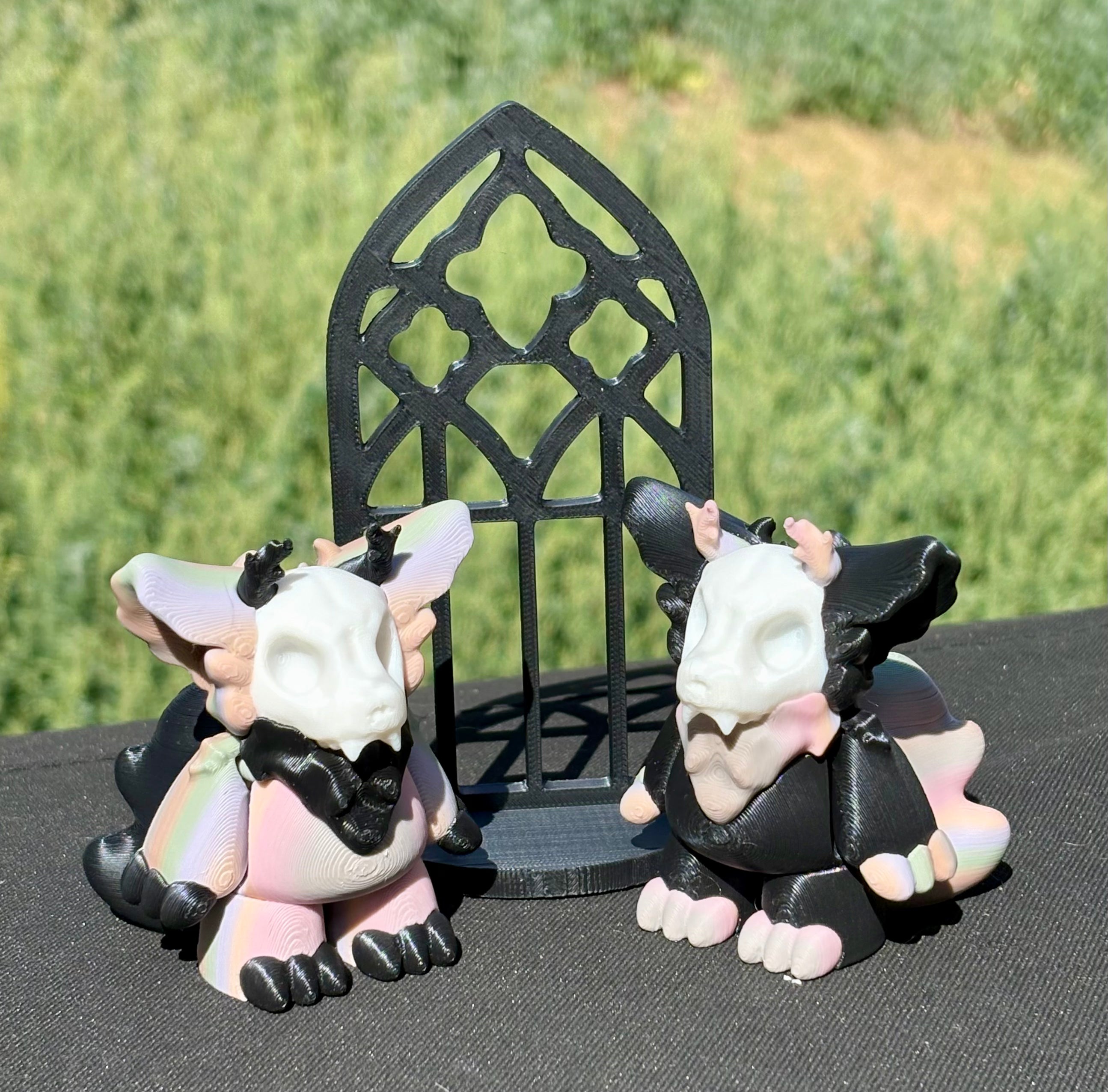SkullyBoo Figure with Gothic Arch
