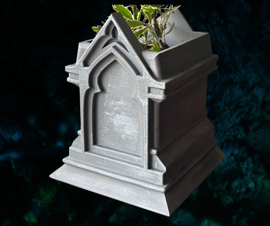 Gothic Tombstone Planter